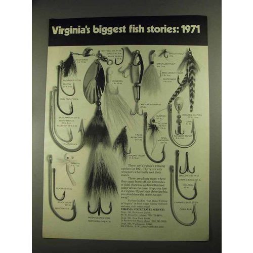 1972 Virginia State Travel Service Ad - Fish Stories