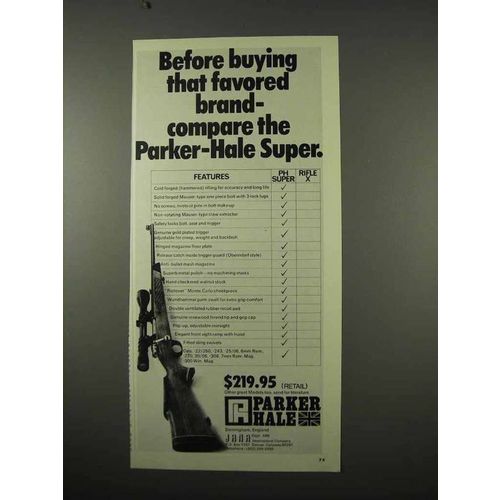 1975 Parker Hale Super Rifle Ad - That Favored Brand