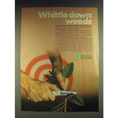 1984 Hopkins Herbex Ad - Whittle down weeds