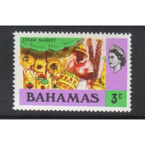 BAHAMAS 1971 3c STRAW MARKET MNH