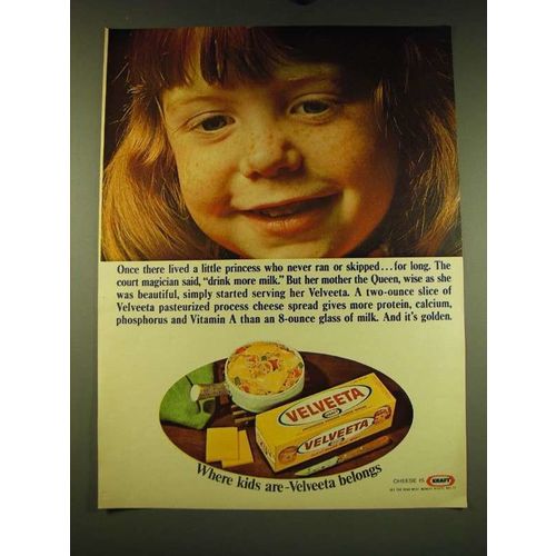1967 Kraft Velveeta Cheese Ad - Where kids are Velveeta Belongs