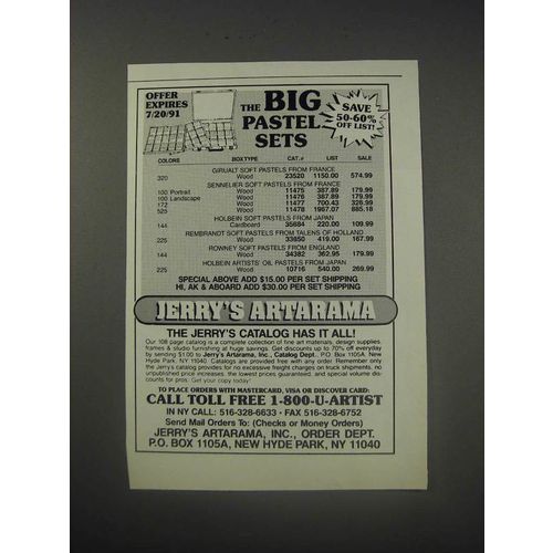 1990 Jerry's Artarama Ad - The Big Pastel Sets