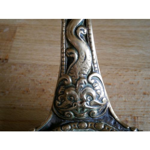Beautiful Vintage Base Metal & Brass Chamber Stick Candle Holder