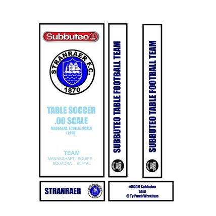 Tabletop Football Subbuteo Box Label Stranraer (SCO) away 2019