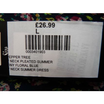 Pepper Tree Womens Blue Floral Pleated V Neck Dress Various Sizes