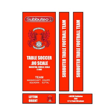 Tabletop Football Subbuteo Box Label Leyton Orient (ENG) 2019