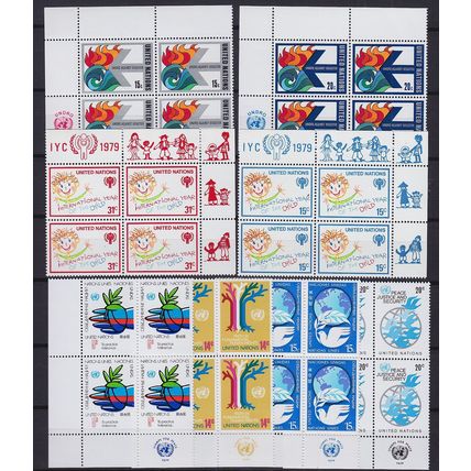 UNO New York [1979] Jahr ex 4er ( **/mnh ) [01] mit Emblem
