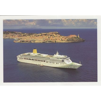 P&O Aurora Large Cruises Ship Advertising Postcard