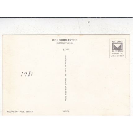 Selsey Medmerry Mill Postcard unused VGC