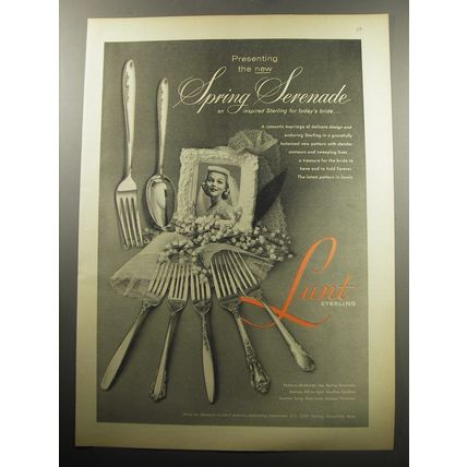 1957 Lunt Sterling Silverware Advertisement - Starfire, Carillon