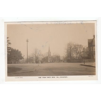View from King's Head Hill Chingford Postcard RP Essex