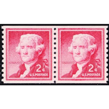 1055b, Mint 2¢ Superb NH Coil Pair With Graded 98 PSE Certificate Stuart Katz