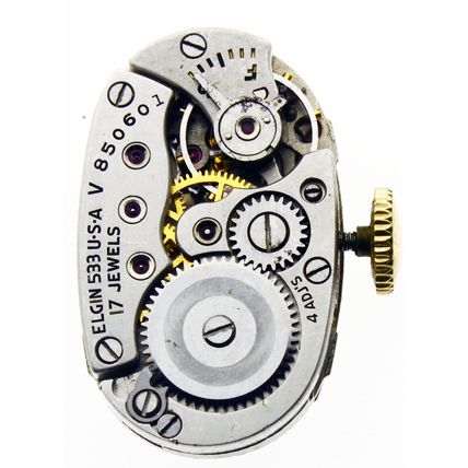 Elgin Grade 533 Size 21/0s 17 Jewels Vintage Antique Watch Movement Runs