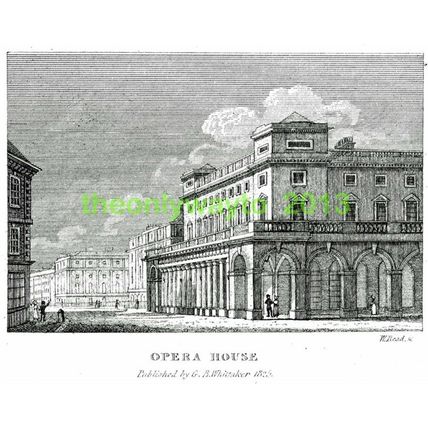 Opera House, Covent Garden, London, England, 1825, MODERN REPRODUCTION