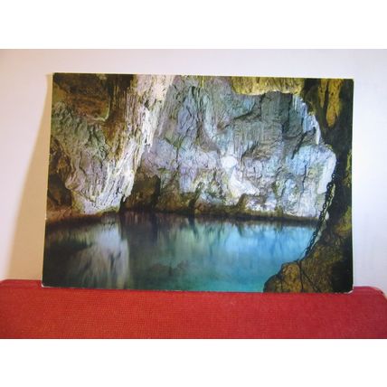 EMERALD GROTTO, CONCA DEI MARINI, AMALFI, ITALY used vintage postcard 1963 pm =