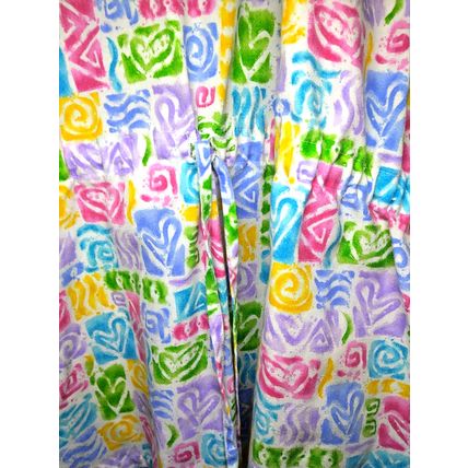 SB Fashions XL Ladies Short Sleeve Scrub Top Hearts Pastel Nursing V Neck