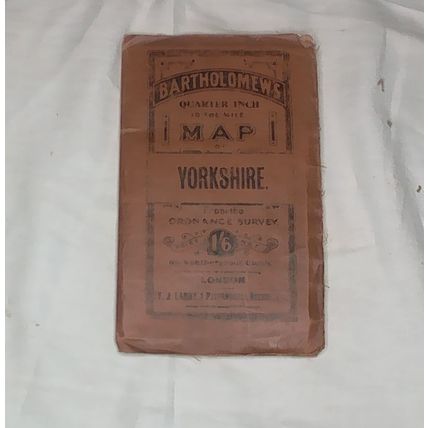 Vintage Bartholomew's Quarter Inch to the Mile Yorkshire Cloth Map