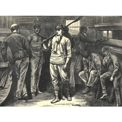 OXFORD - THE RIVAL - BOAT RACE 1872 VICTORIAN ENGRAVING