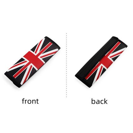 2pcs Car Shoulder Pad Strap Cover Union Jack Seat Belt Cover