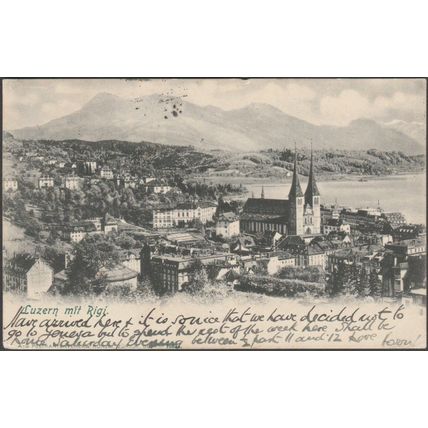 Luzern mit Rigi, 1903 - Künzli AK