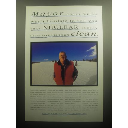 1993 U.S. Council for Energy Awareness Ad - Mayor Oscar Welsh won't hesitate