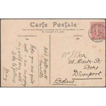 Les Bains de Mer à Marée Haute, Granville, 1906 - Neurdein CPA ND71