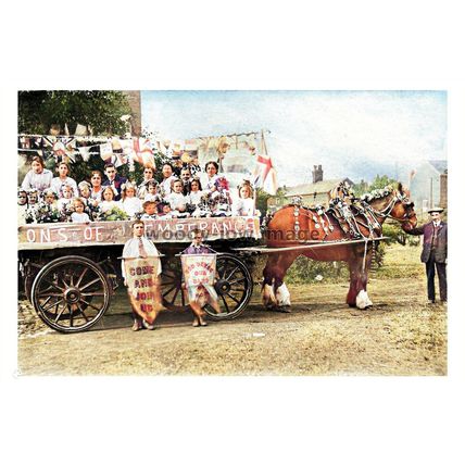 ptc4244 - Lancs. - Astley Peace Day Float Parade on Aug. 9th 1919 - print 6x4