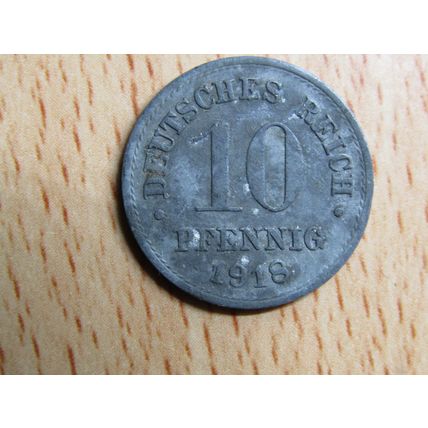 1918 10 Pfennig Germany Empire Coin