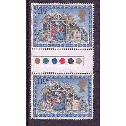 GB 1979 The Nativity 11.5p Traffic Light Pair Mint Never Hung SG 1106 VGC