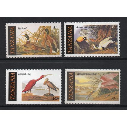 Tanzania - 1986 - John James Audubon Birth Anniversary (sg464-467) MNH Set