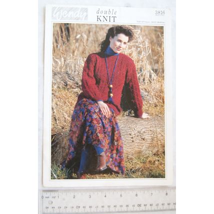 Vintage: Wendy 3816 lacy sweater, DK, 76-102 cm, 30-40 inch