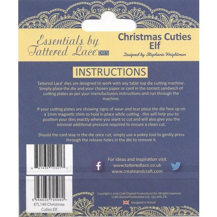 Tattered Lace. Christmas Cuties Elf Die. Die Cutting Cardmaking Scrapbooking