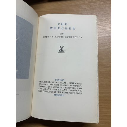 RARE* 1922 ROBERT LOUIS STEVENSON "THE WRECKER" VOL 17 ANTIQUE BOOK (P6)