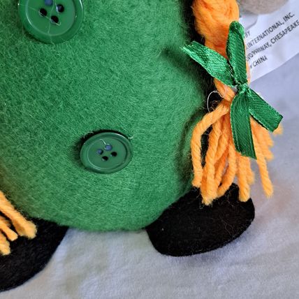 New Lot 2 PLUSH ST PATRICK'S DAY 13" GNOMES Bean Bag Greenbrier Decor Felt