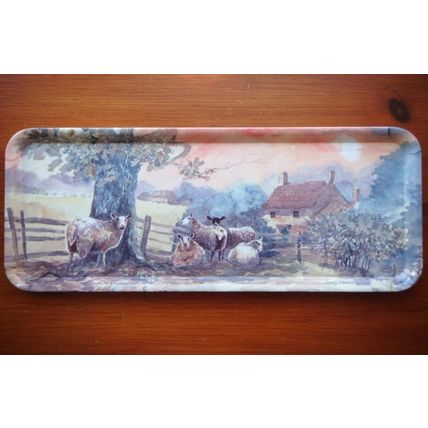 Melamaster Melamine Sandwich/Serving Tray, Countryside Scene, Lesley Holmes, VGC