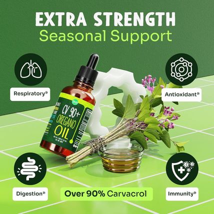 Maju Superfoods Oregano Oil Drops, Potent 90%+ Carvacrol (1 Fl Oz) Wild Mediterr