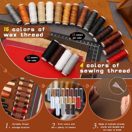 TLKKUE Leather Tooling Kit Leather Craft Tools Leather Working Kit with Custom H