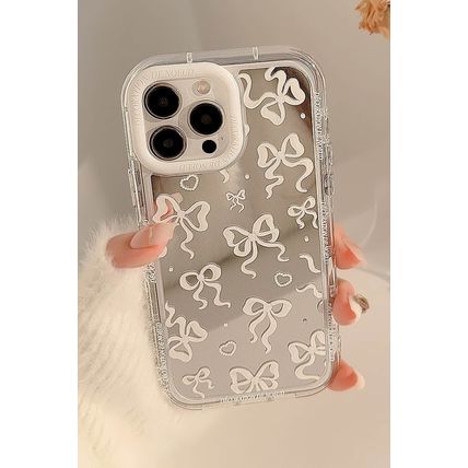 Silvery Mirror Effect Bowknot Print IPhone Phone Case