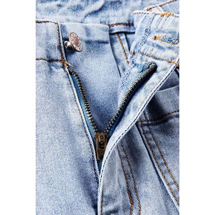 Beau Blue Acid Wash Contrast Edge Pocketed Cropped Jeans