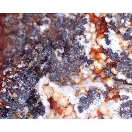 Fluorapatite/Hematite - Hicks Q. South Australia Mineral - 50x40mm 96g #eb006