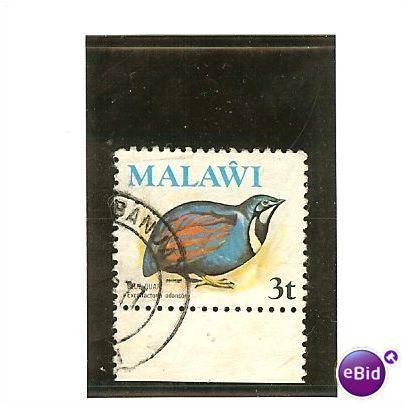 Malawi QEII 1975 Birds 3t Blue Quail Used SG 475 Sc 235