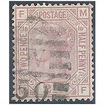 1879 SG141 2 1/2d Rosy Mauve Plate 16 Good/Fine Used Check Letters "MF".