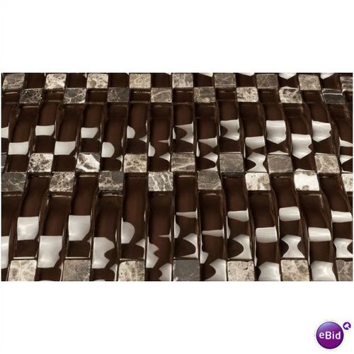 Vento Series Glass Wave and Stone Rich Chocolate