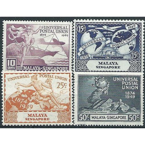 Singapore 1949 UPU Set SG33-36 Mounted Mint ... .