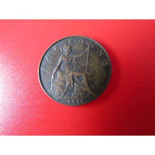 1916 GEORGE V FARTHING. AW