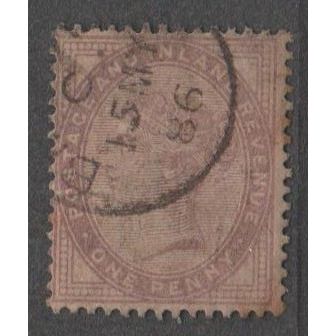 1881 Queen Victoria. 1d Lilac. Wm T4, Sixteen Corner Dots. Fine Used