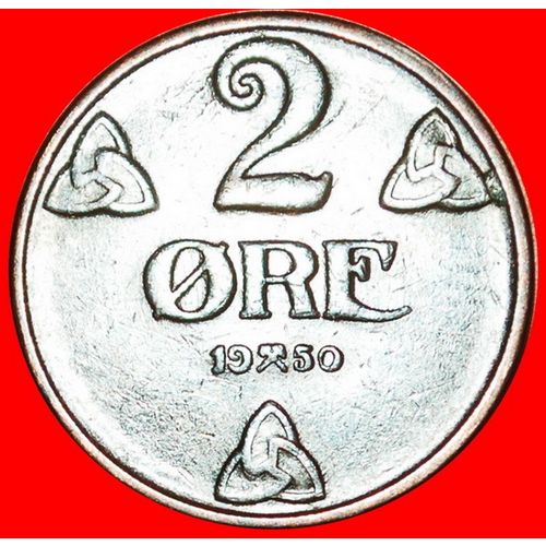 3 ROSES: NORWAY ★ 2 ORE 1950! Haakon VII (1905-1957) LOW START ★ NO RESERVE!