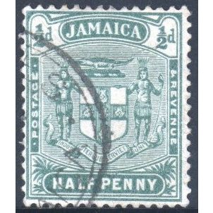 Jamaica 1906 - SG38b - ½d green - Arms Of Jamaica - used