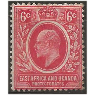 East Africa & Uganda Prot 1907 SG36 6c Red Wmk MCA Mounted Mint .. ..