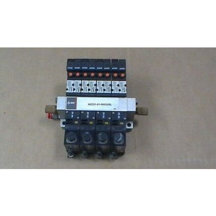 SMC NZZX1-01-0002USL Manifold with (4)ZX-05 (4)VJ314 (4)VJ324M